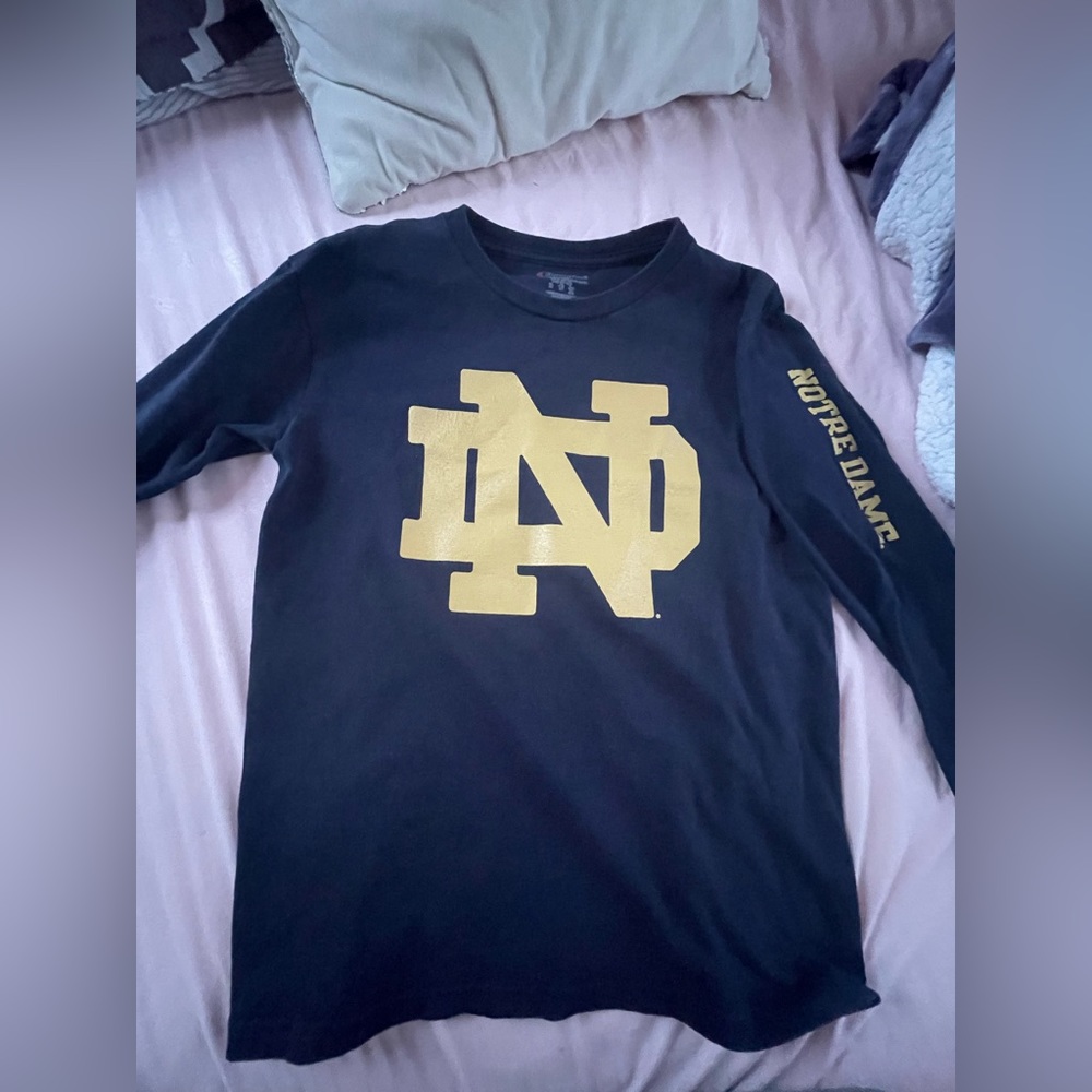 - champion - Notre Dame long sleeve - dark blue - youth medium